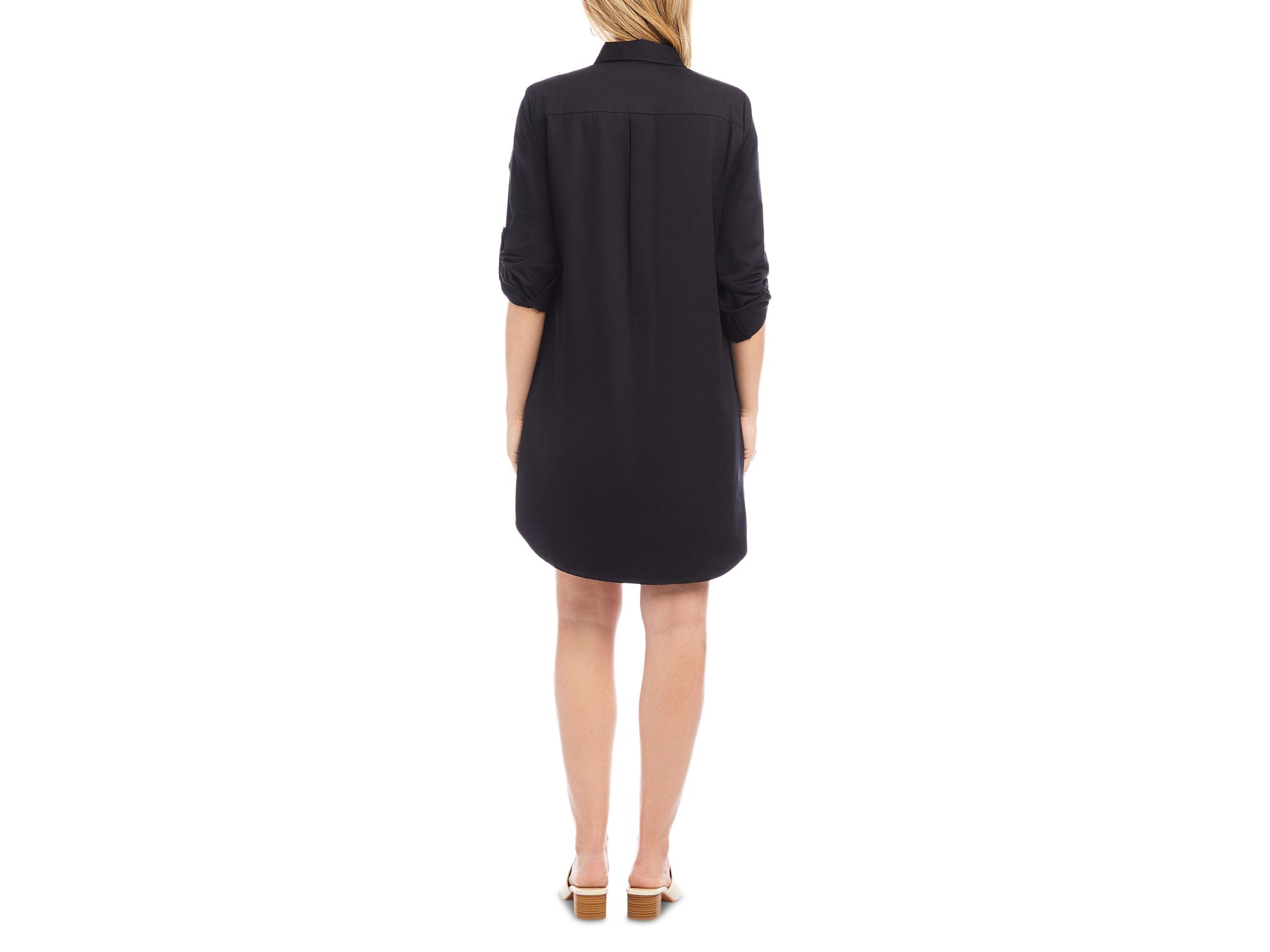 Roll Tab Embroidered Shirtdress — Image 4