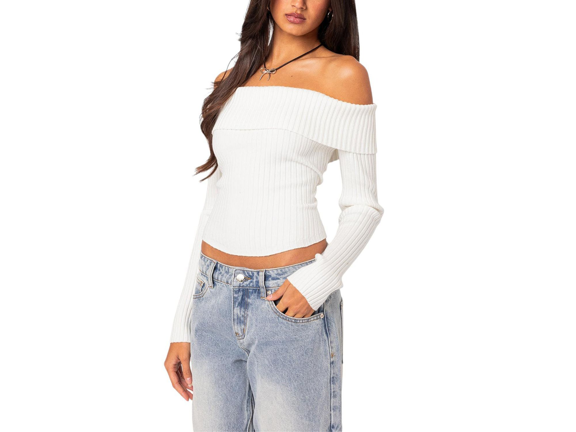 Lauren Knit Fold Over Top — Image 3
