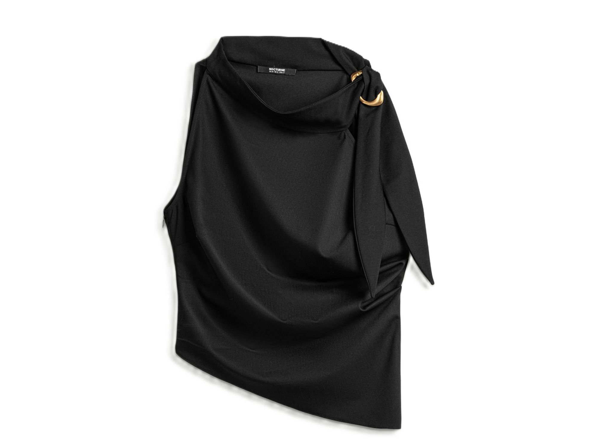Asymmetric Buckle-Detail Blouse — Image 7