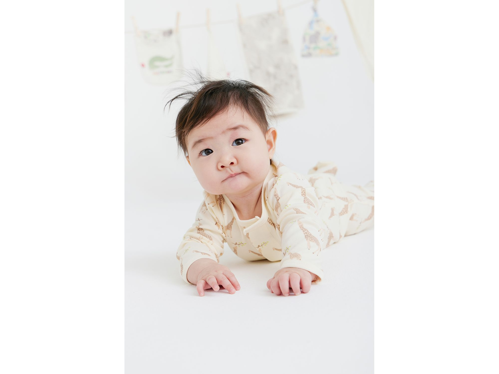 Unisex Cotton Giraffe Footie - Baby — Image 4
