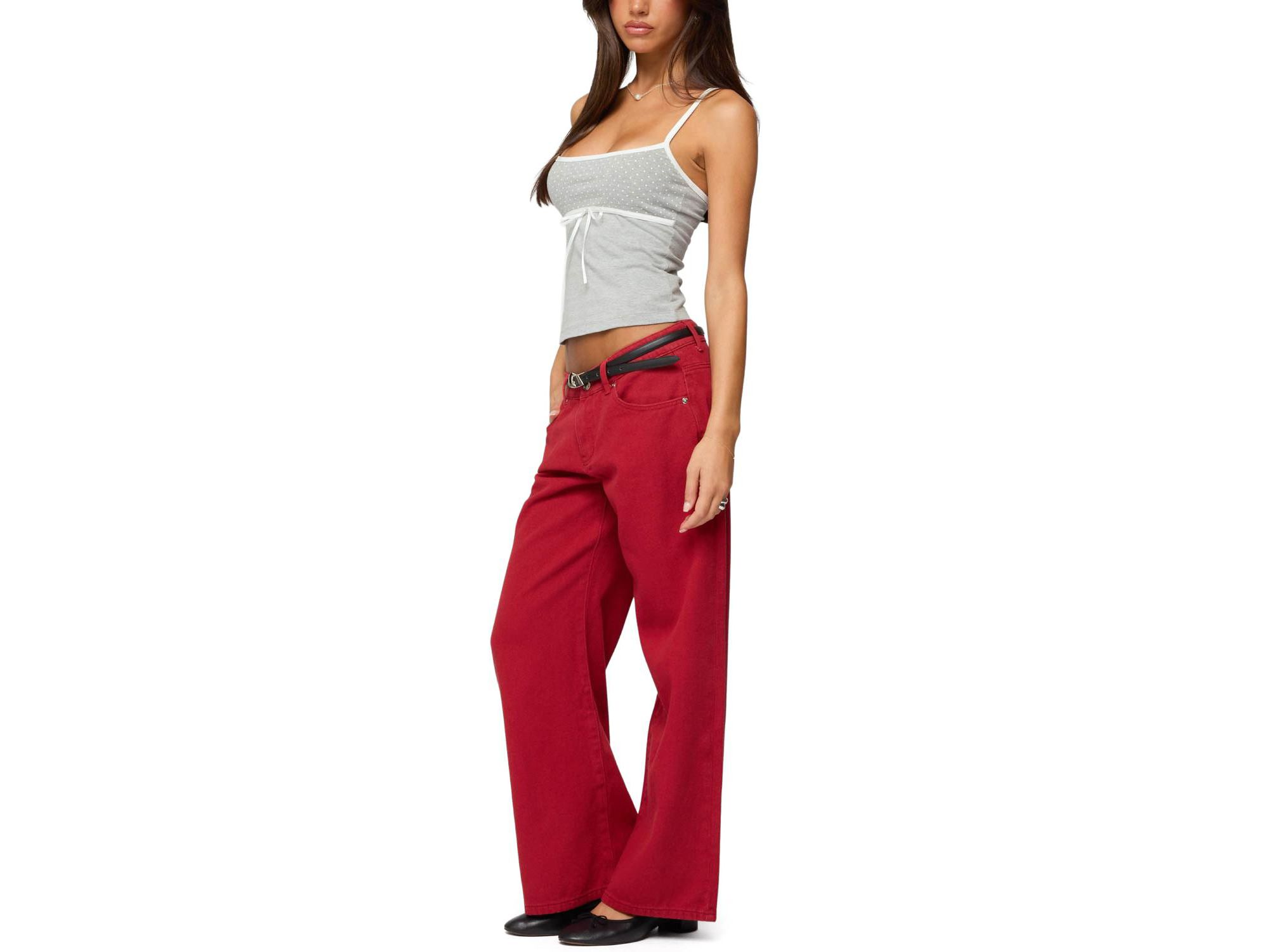 Petite Roman Low Rise Slouchy Colored Wash Jeans — Image 5