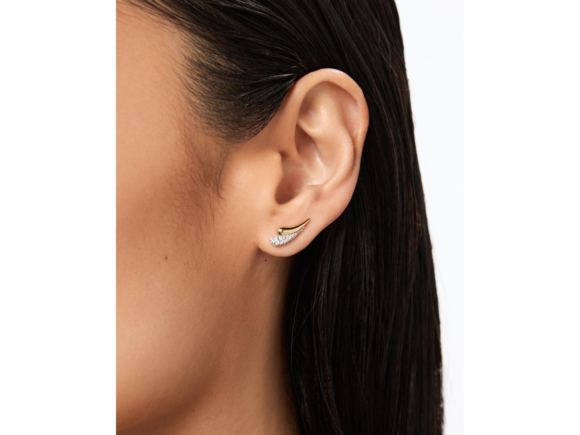 Gold Lowen Statement Earrings — Image 3