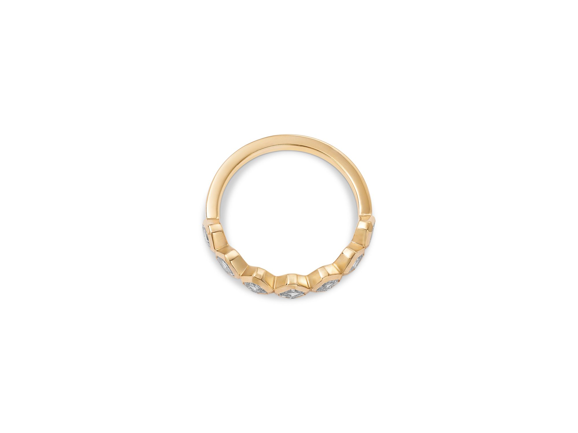 Luxe Collection Certified Lab Grown Diamond Assher Cut Band in 14K Yellow Gold, 1.0 tcw — Image 3