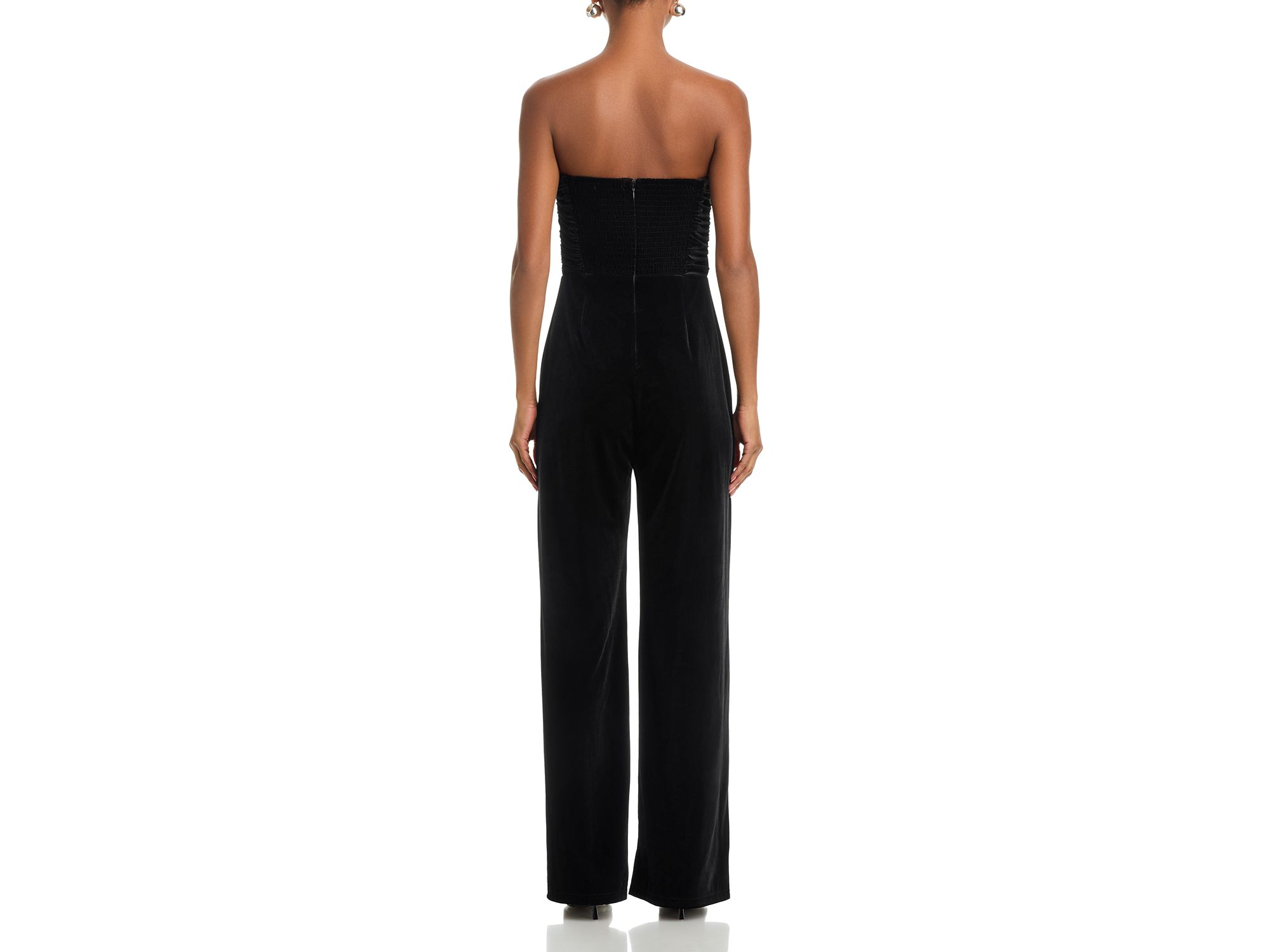 Strapless Velvet Jumpsuit - Exclusive — Image 3