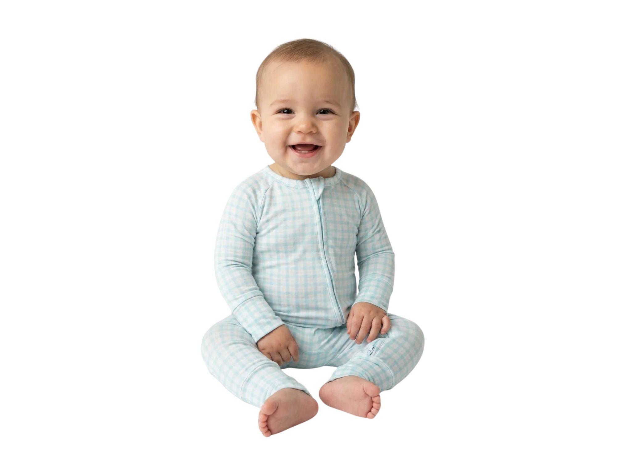 Boys' Coastal Check Bamboo Sleeper - Baby — Image 7