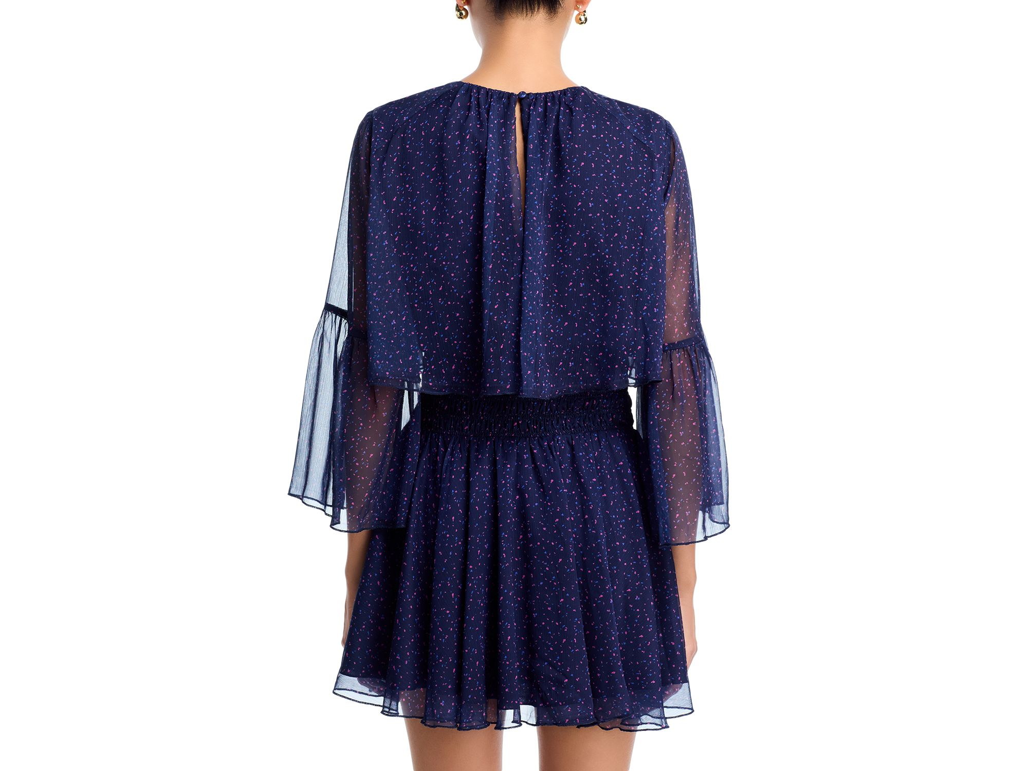 Ruffle Trim Smock Waist Dress - Exclusive — Image 3
