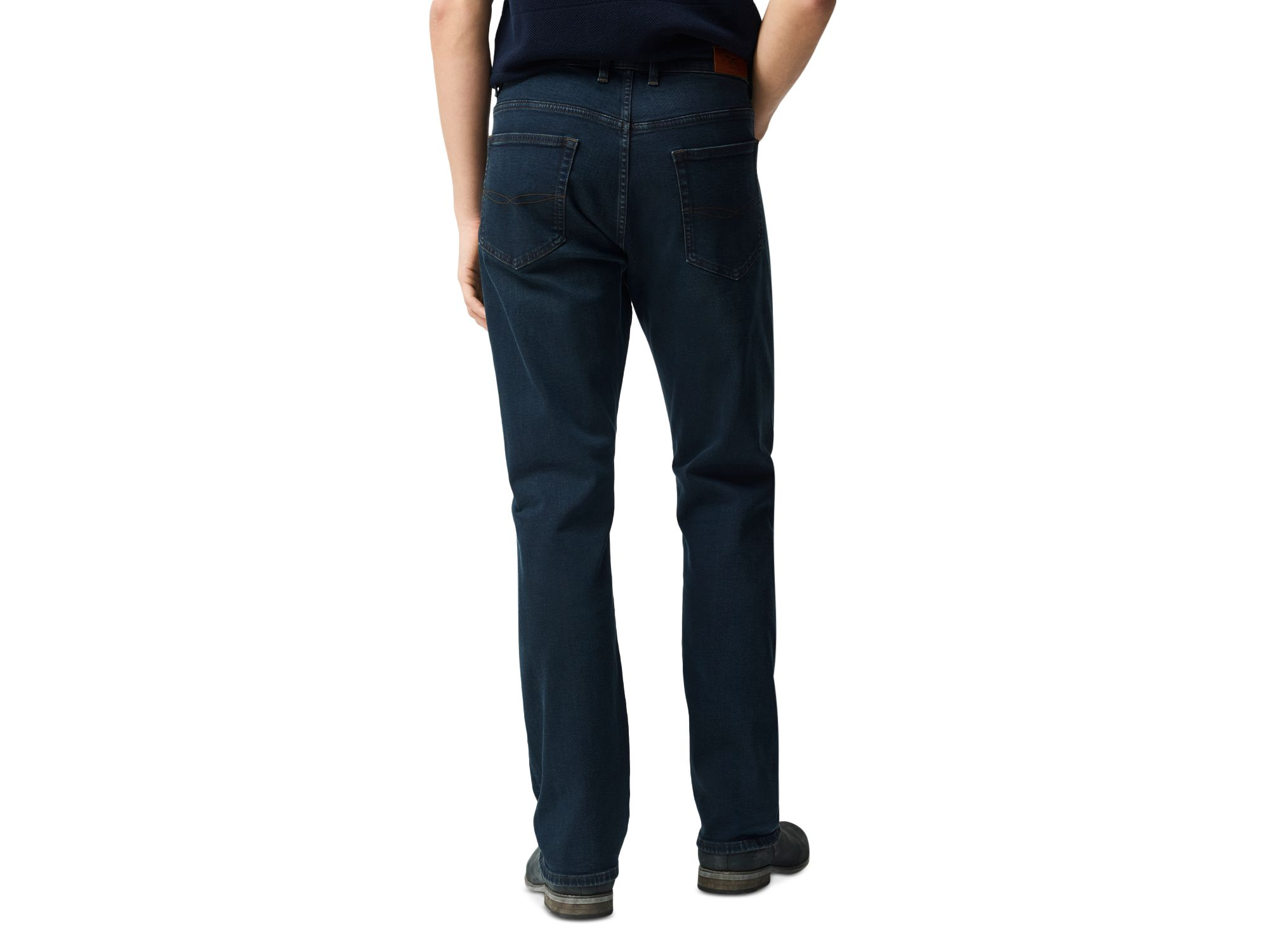 Linden Relaxed Fit Italian Denim Jeans in Blue Black — Image 5