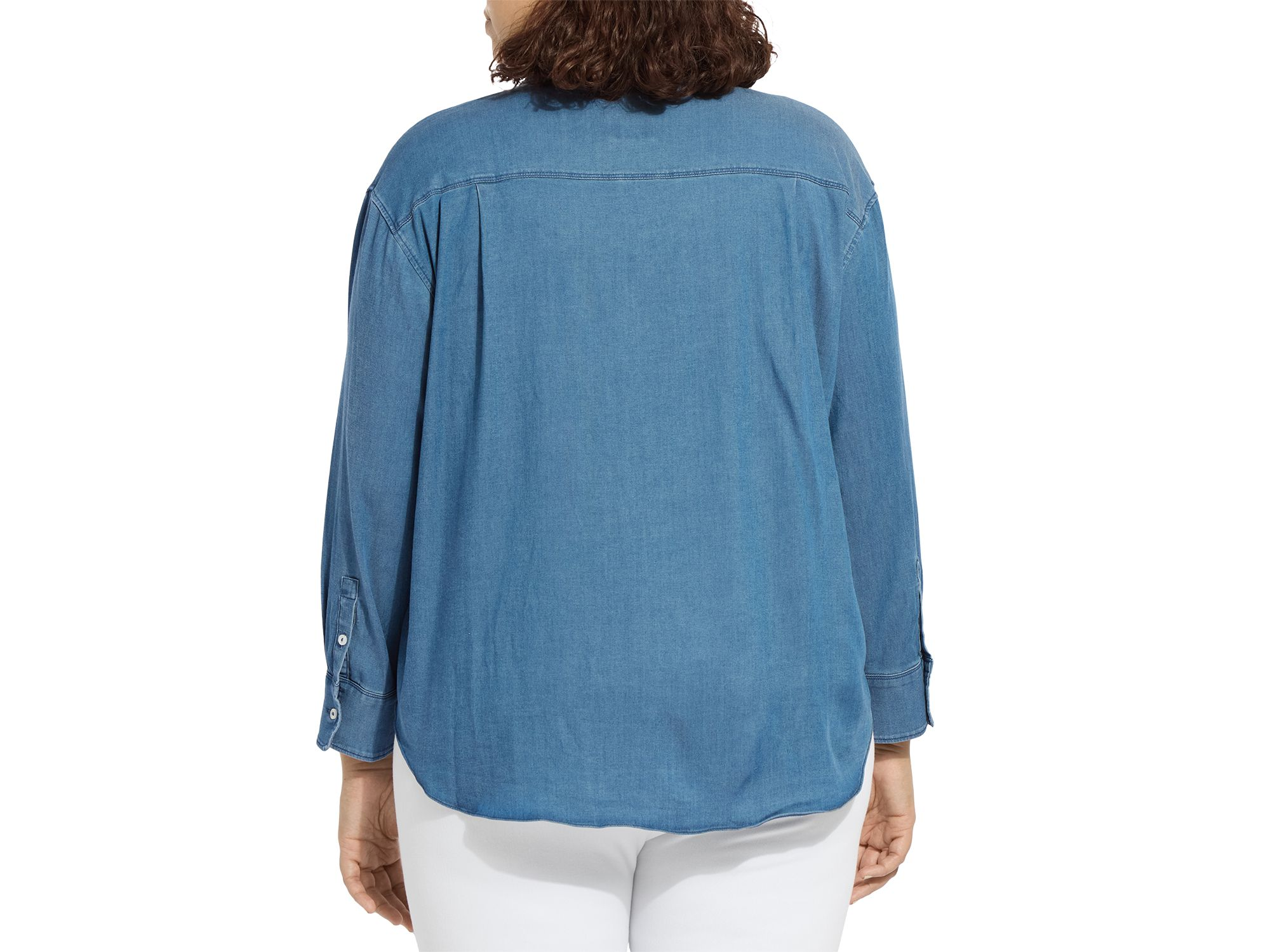 Bay Crop Chambray Shirt — Image 4