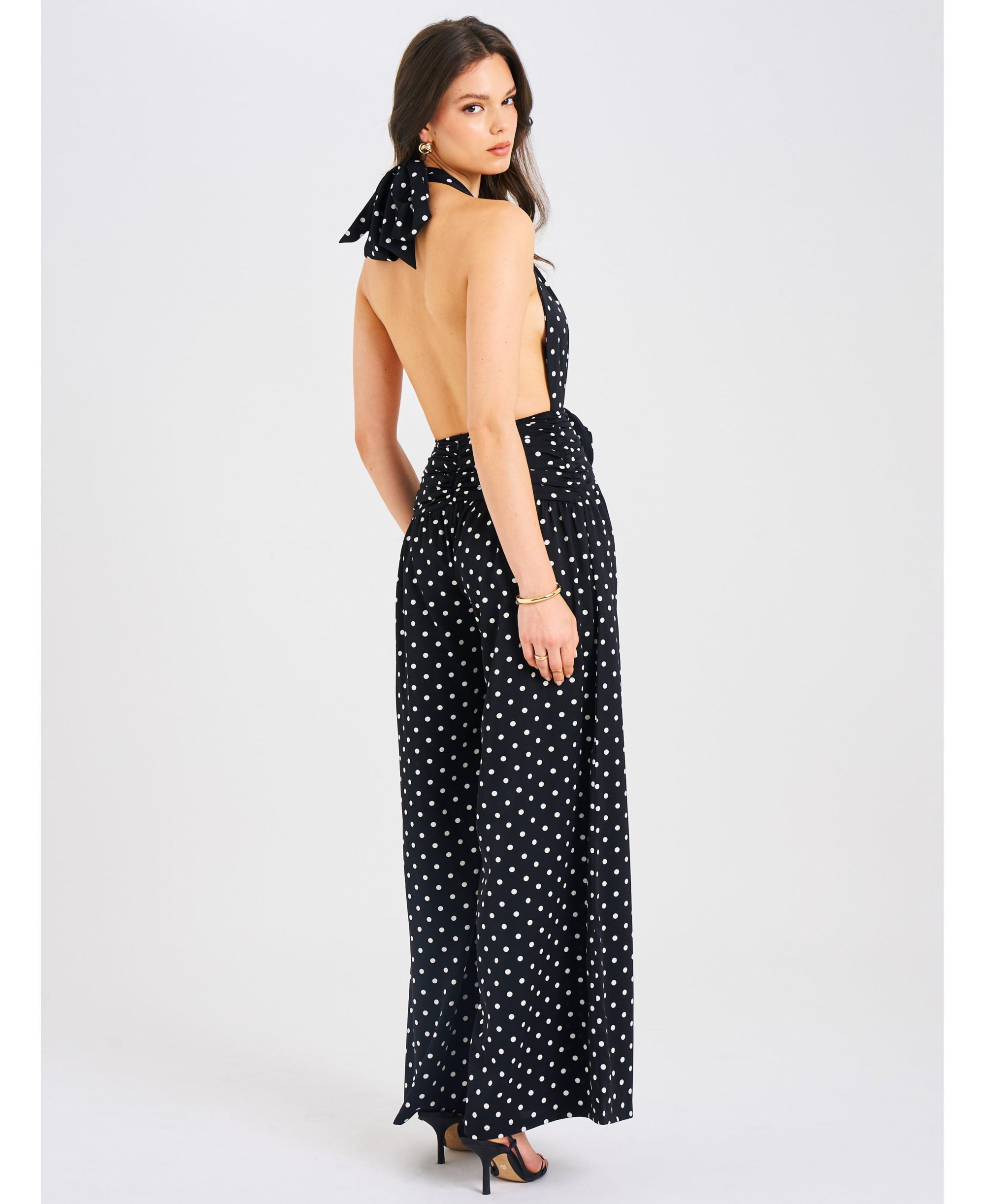 Oriana Polka Dots Halter Jumpsuit — Image 10