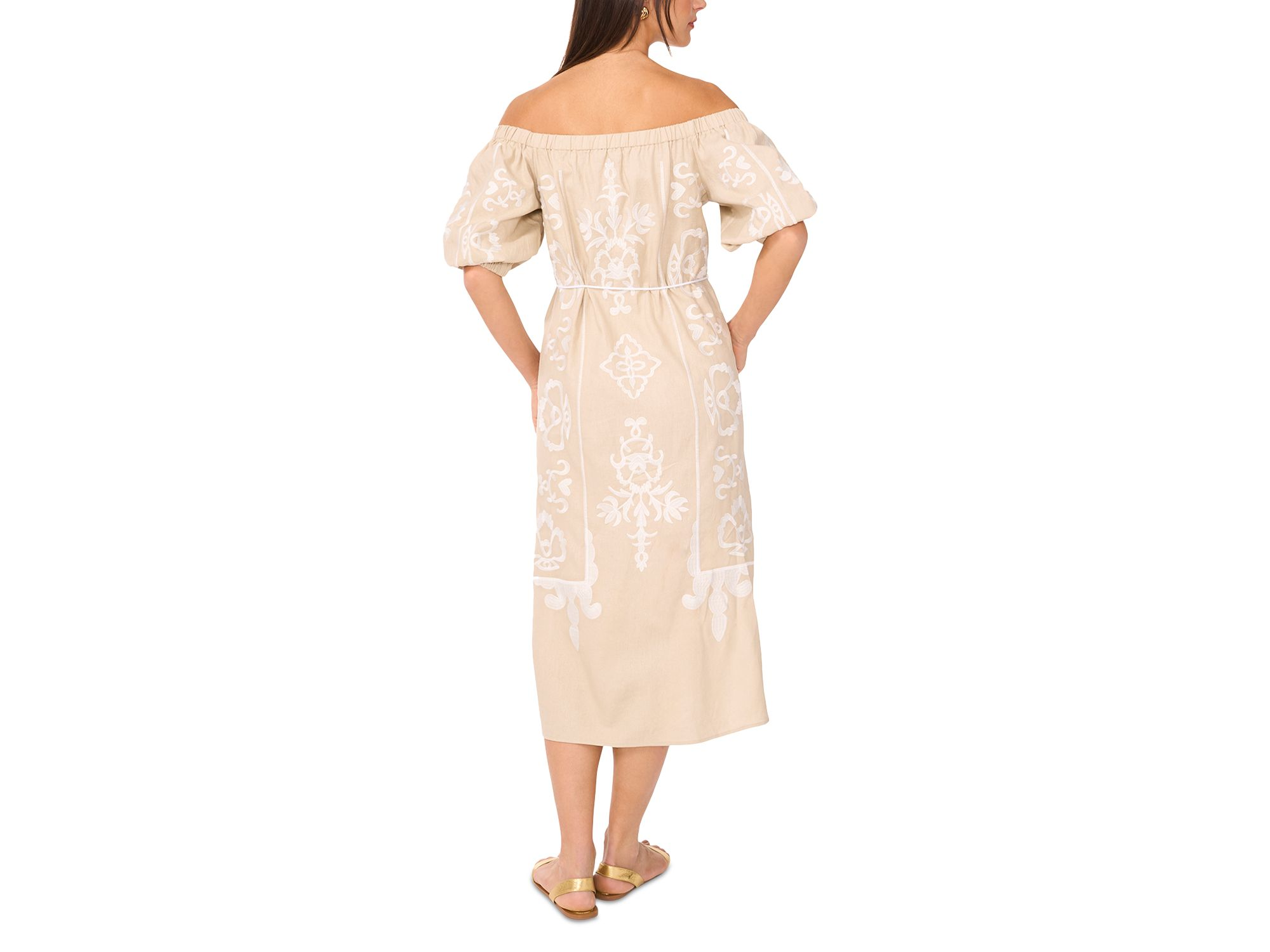 The Shoulder Tassel Tie Midi Dress — Image 4