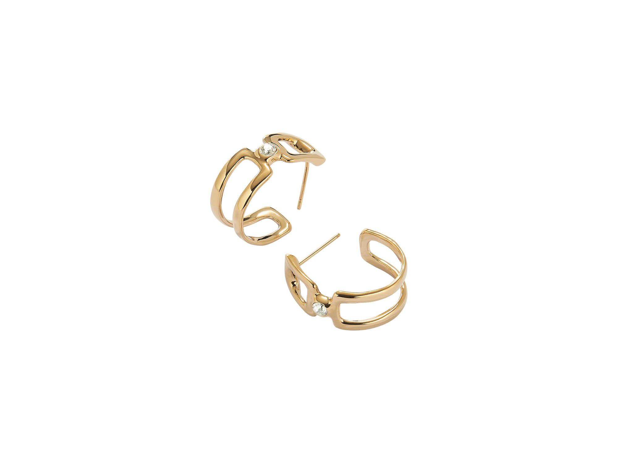 Double Hoop Topaz Earrings — Image 4