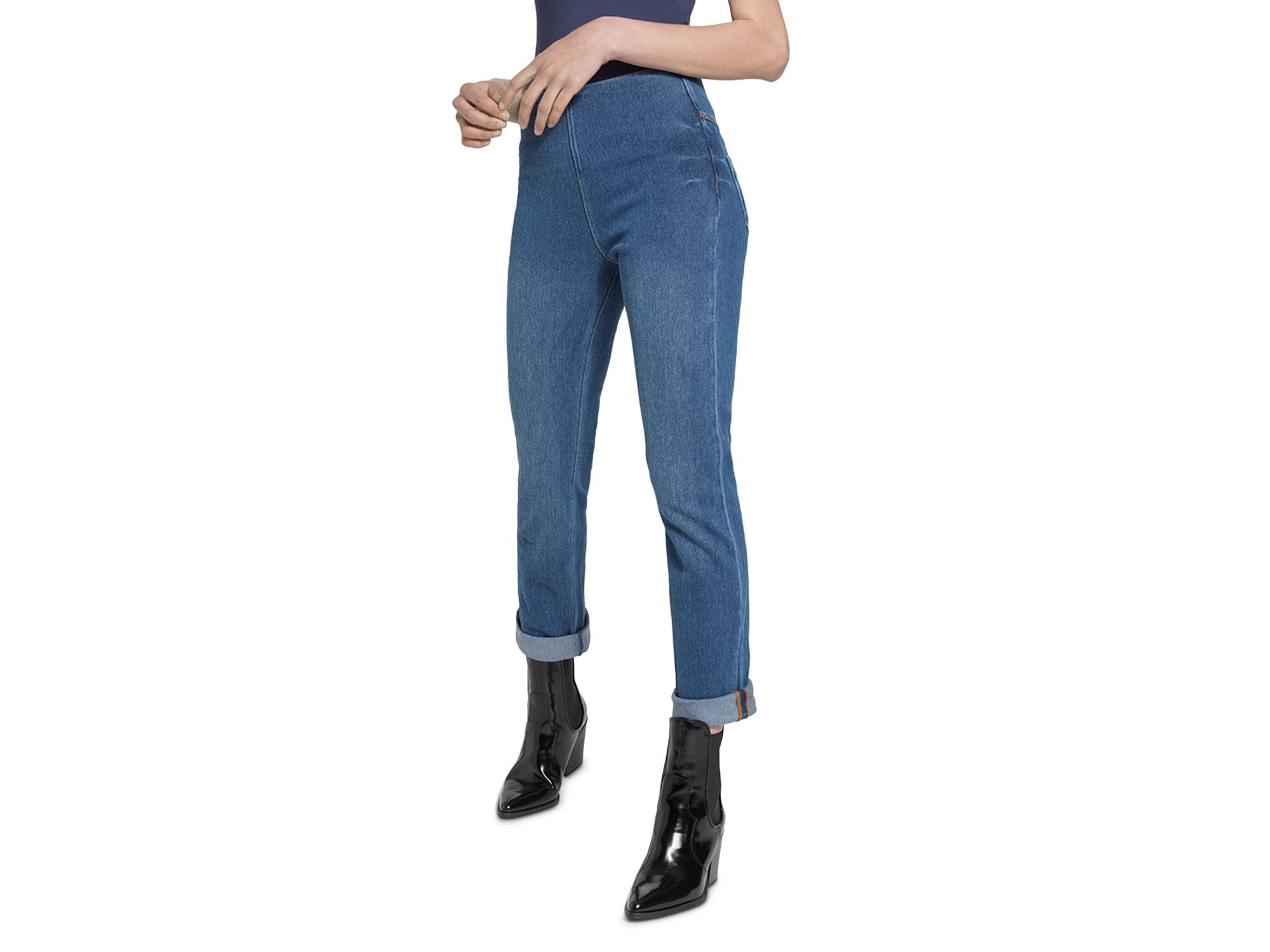 Boyfriend Denim Leggings — Image 4