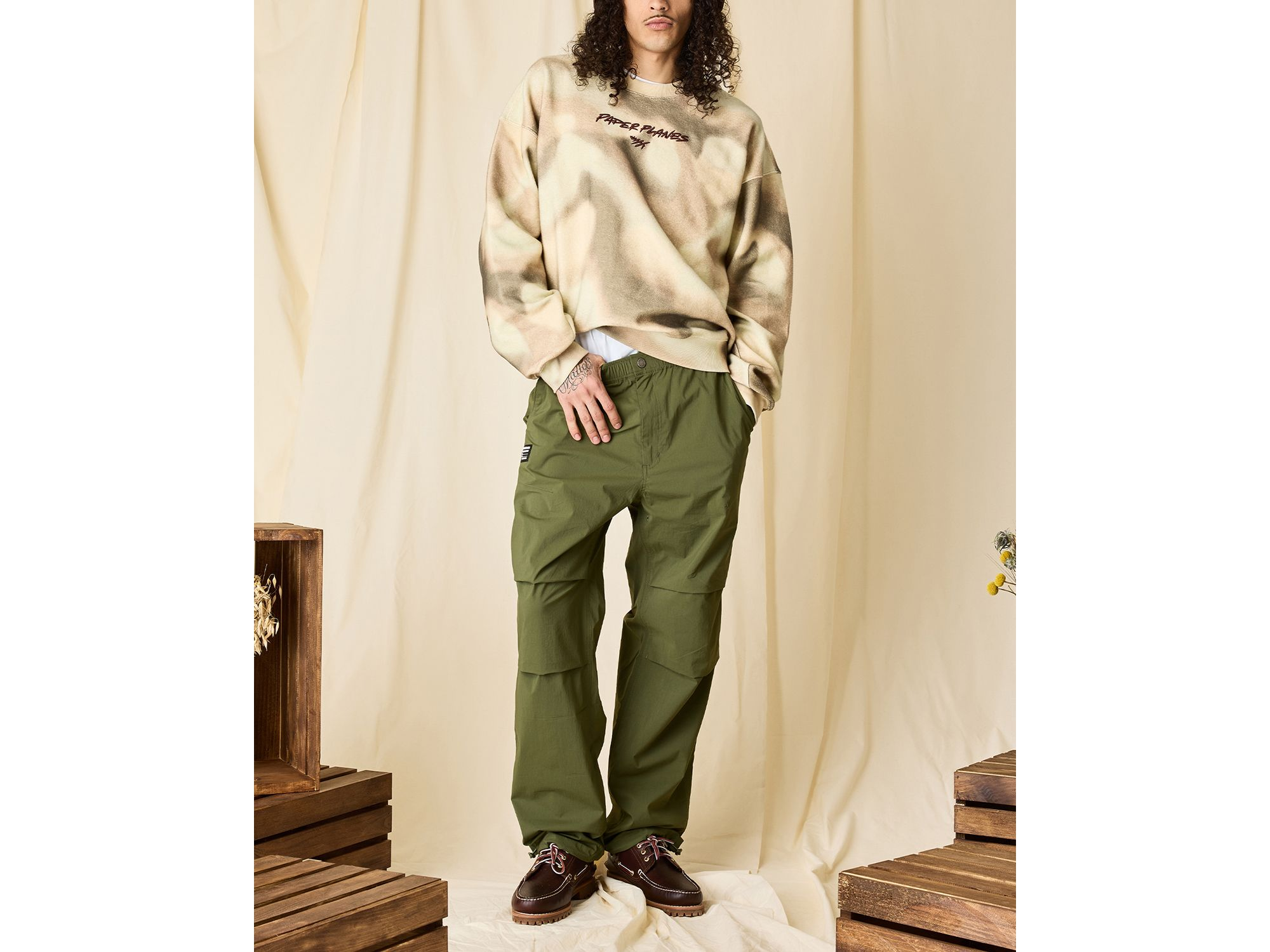 Airbrushed Camo Crewneck Sweater — Image 4