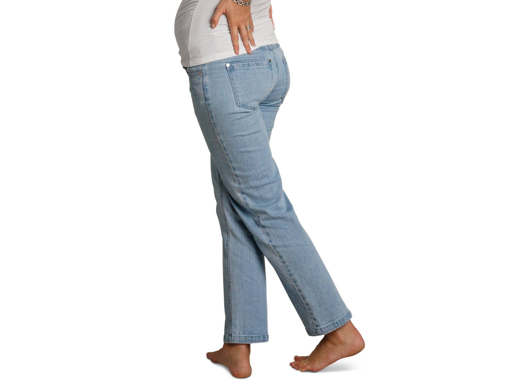 Hailey Straight Leg Jeans in Light Wash — Image 3