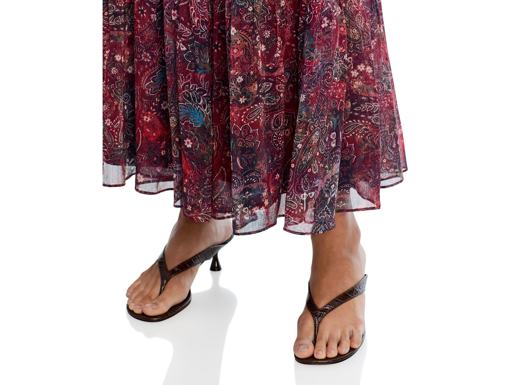 Paisley Tiered Boho Maxi Skirt - Exclusive — Image 3