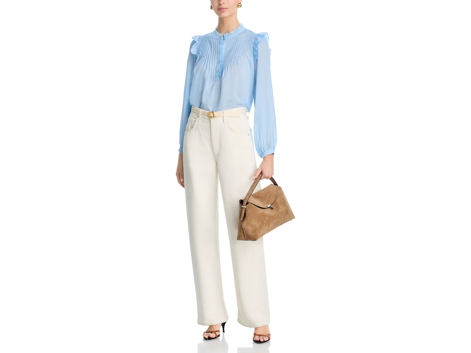 Ruffle Lace Trim Blouse - Exclusive — Image 4