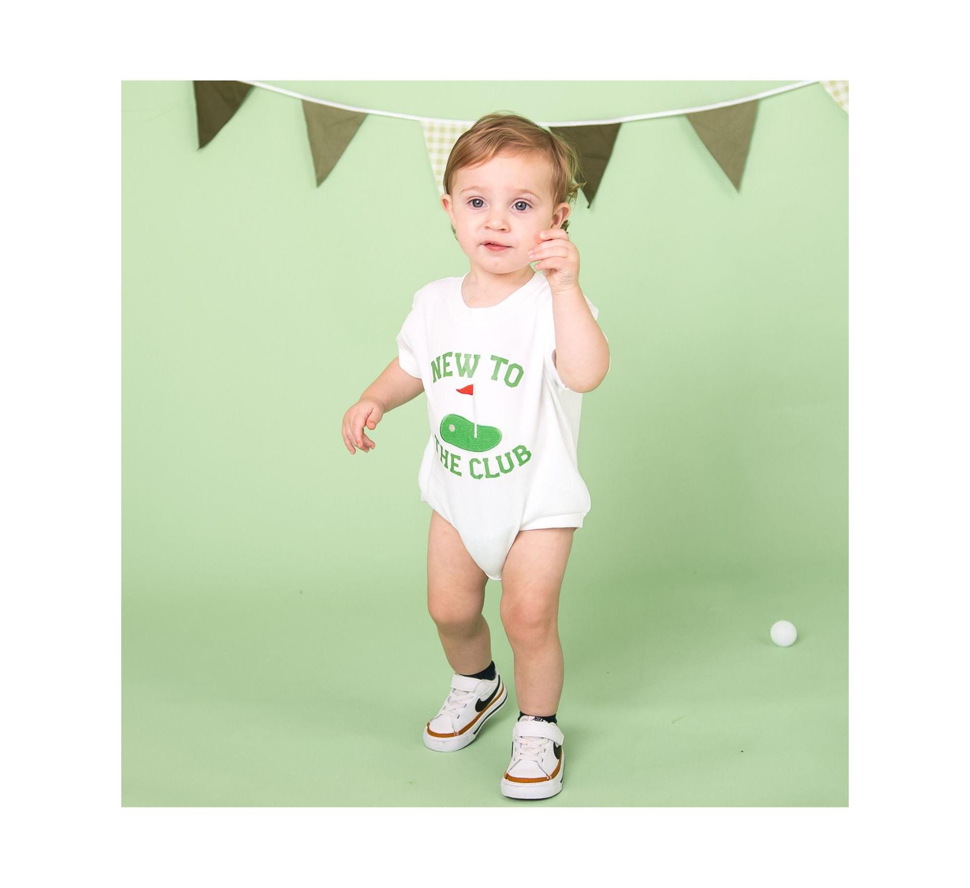 Boys' New To The Club Patch Short Sleeve Romper - Baby — Image 3