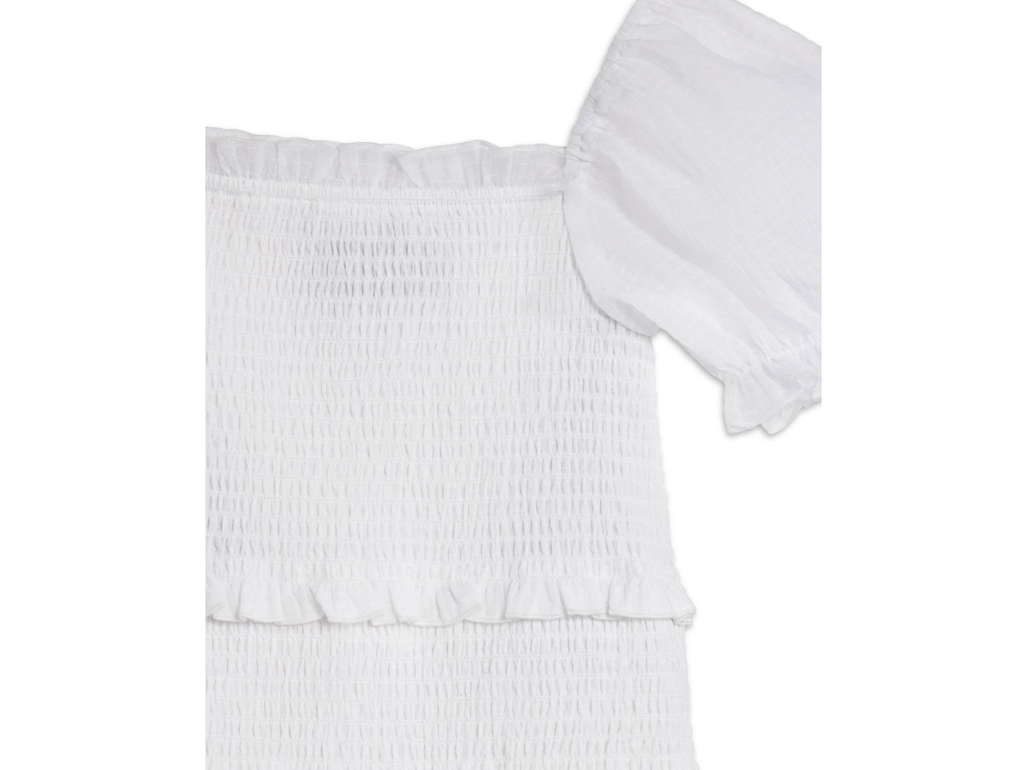 Girls' Laila Puff Sleeve Tiered Smocked Dress - Big Kid — Image 3