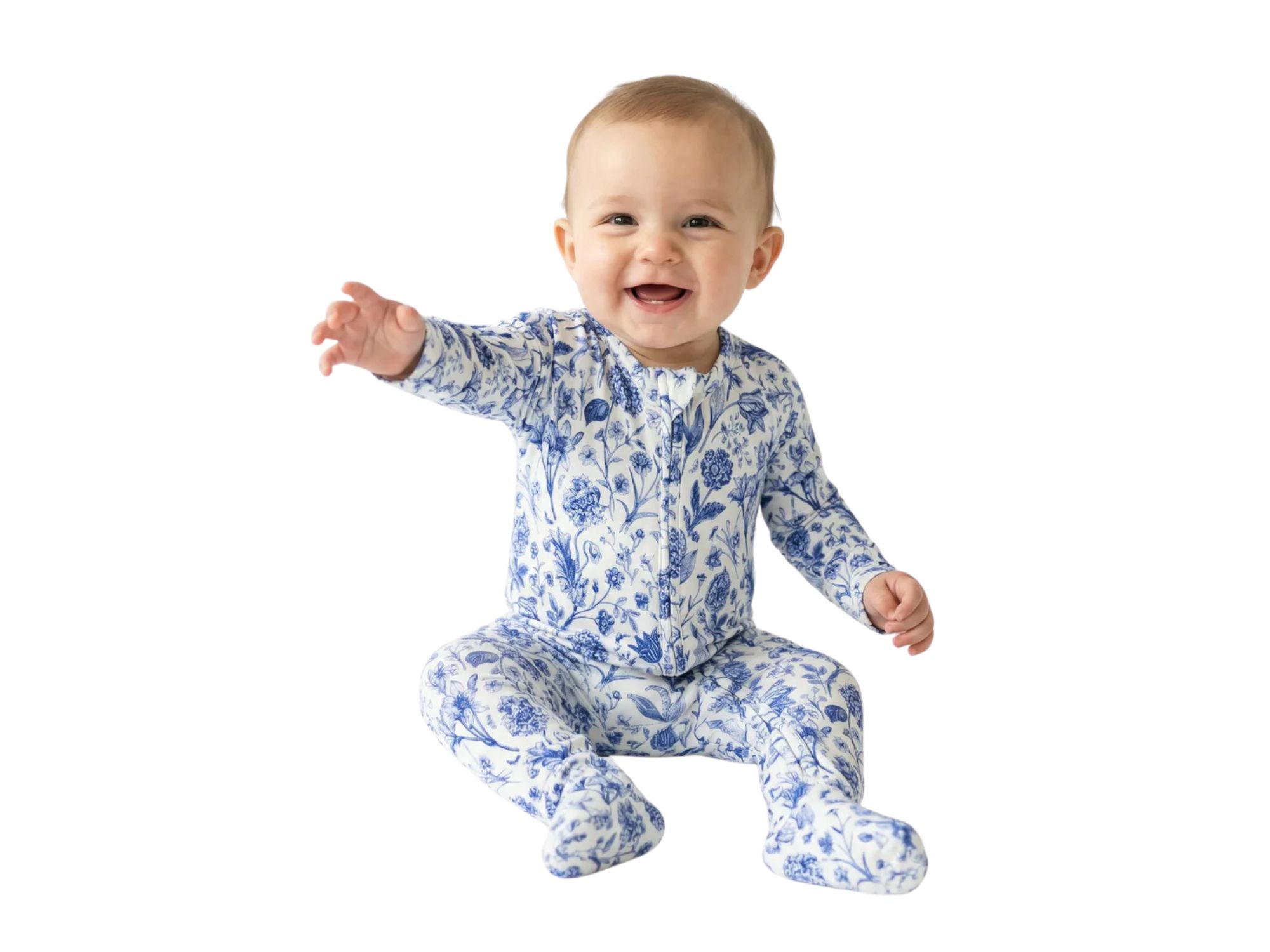 Girls' Porcelain Vine Bamboo Sleeper - Baby — Image 6