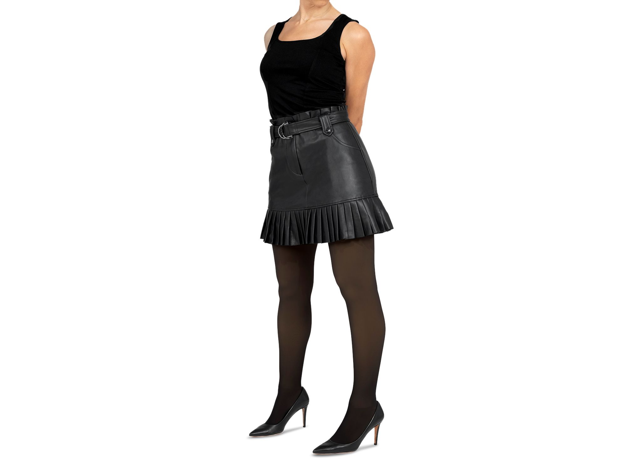 Faux Sheer Fleece Tights — Image 6