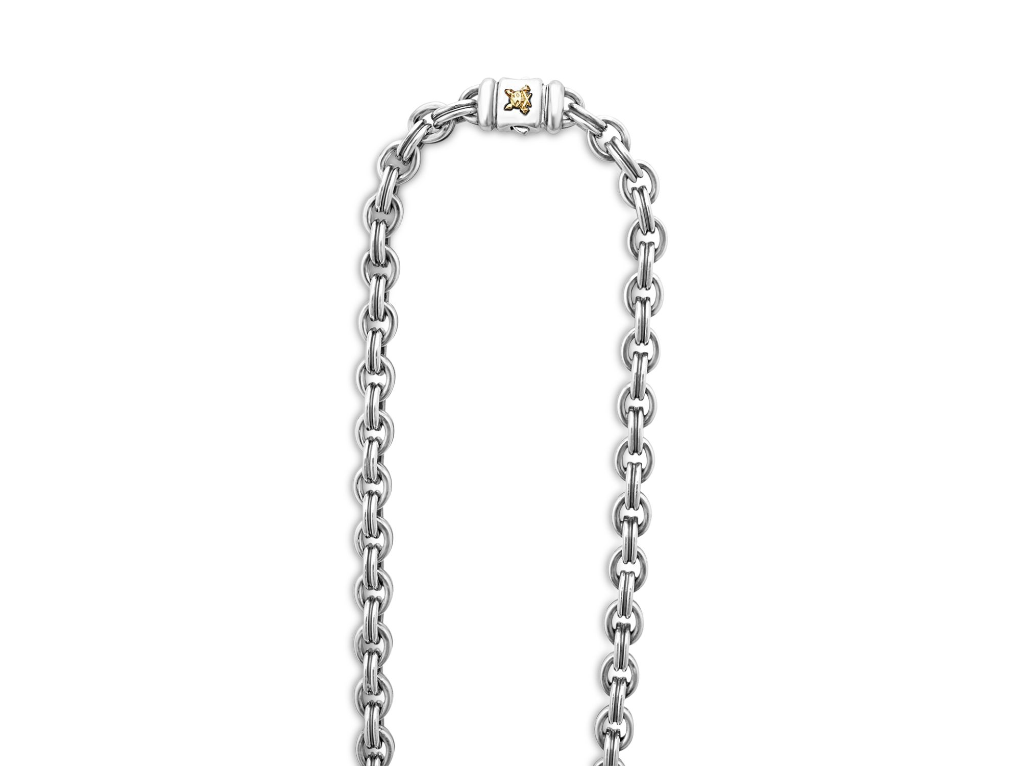 Men's 18K Yellow Gold & Sterling Anthem Double Link Necklace - Exclusive — Image 4