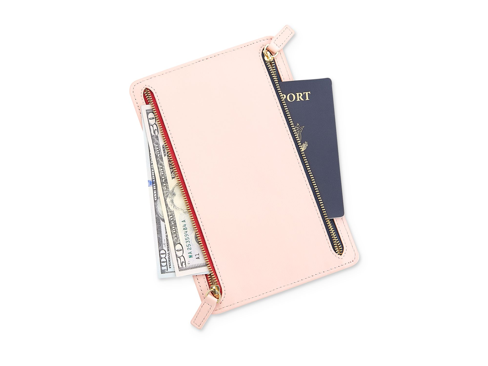 Leather RFID-Blocking Four Zip Organizer Travel Case — Image 3