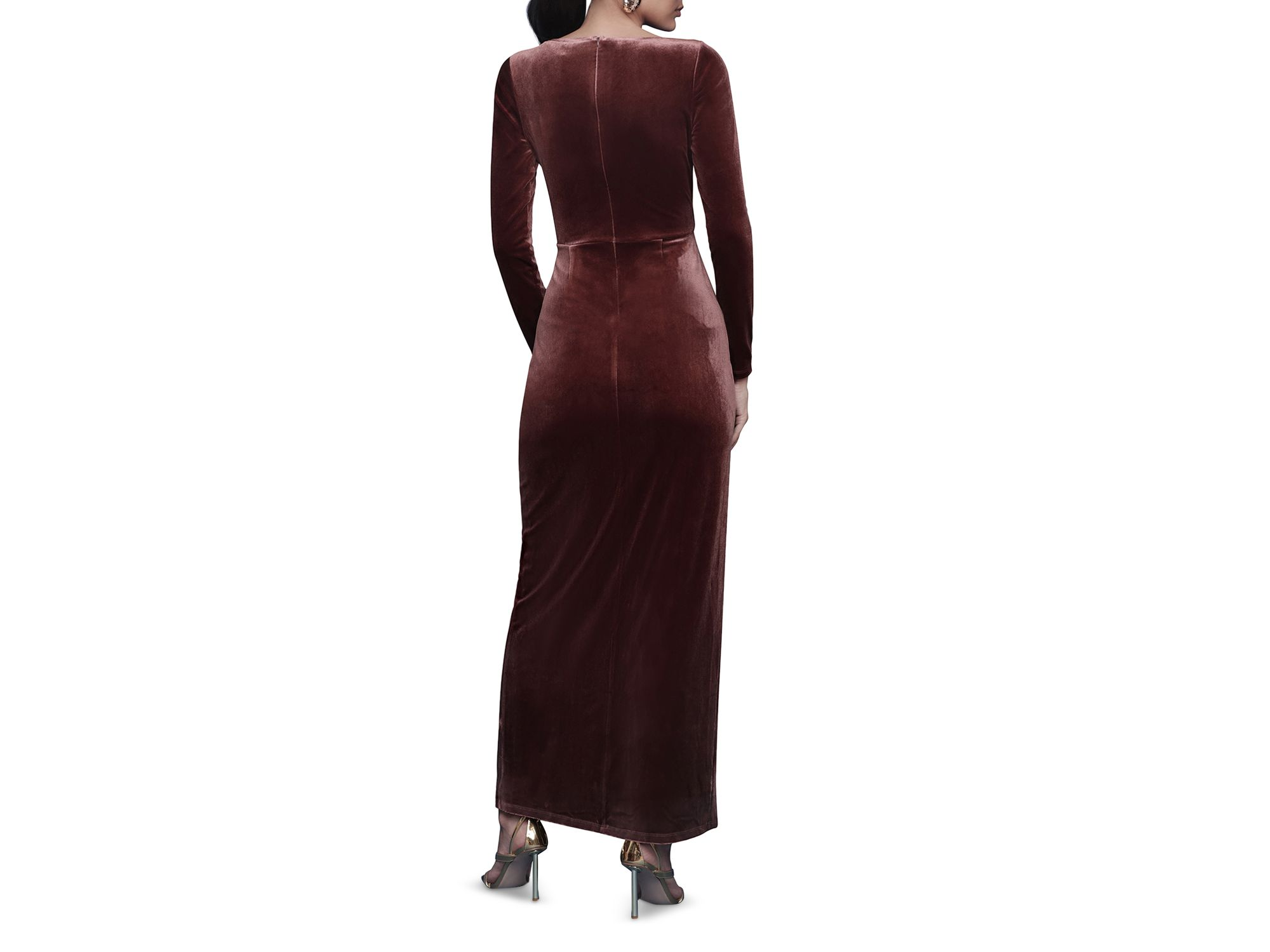 Asymmetric Draped Maxi Dress — Image 7