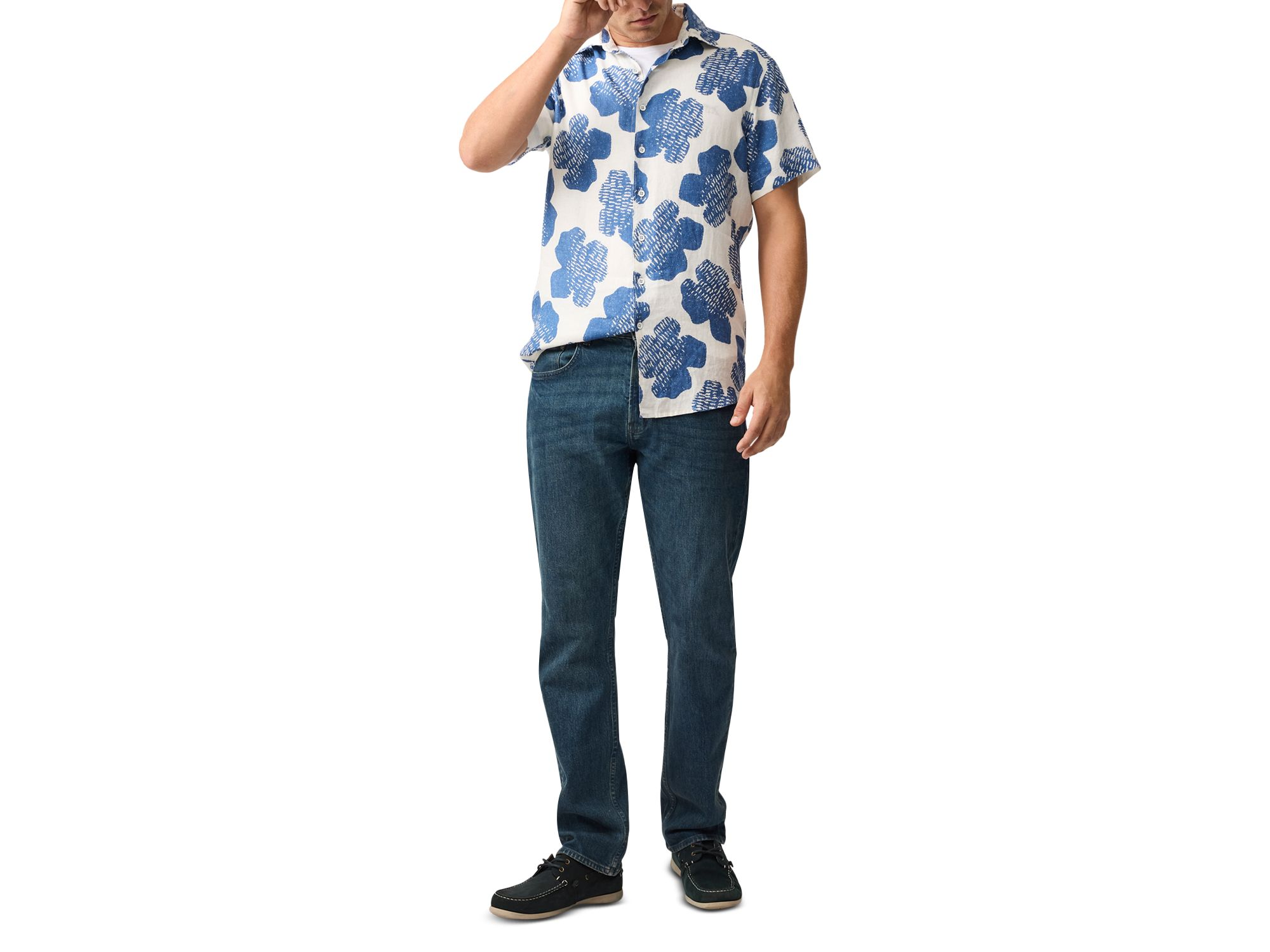 Donnelly Linen Floral Print Shirt — Image 6