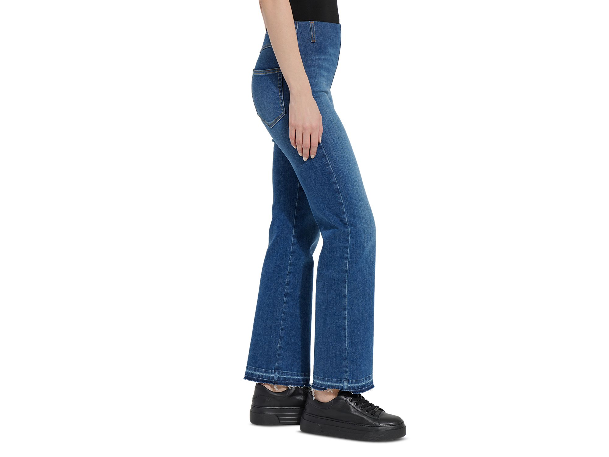 Premium Denim Relaxed High Rise Straight Jeans in Authentic Midwash — Image 8
