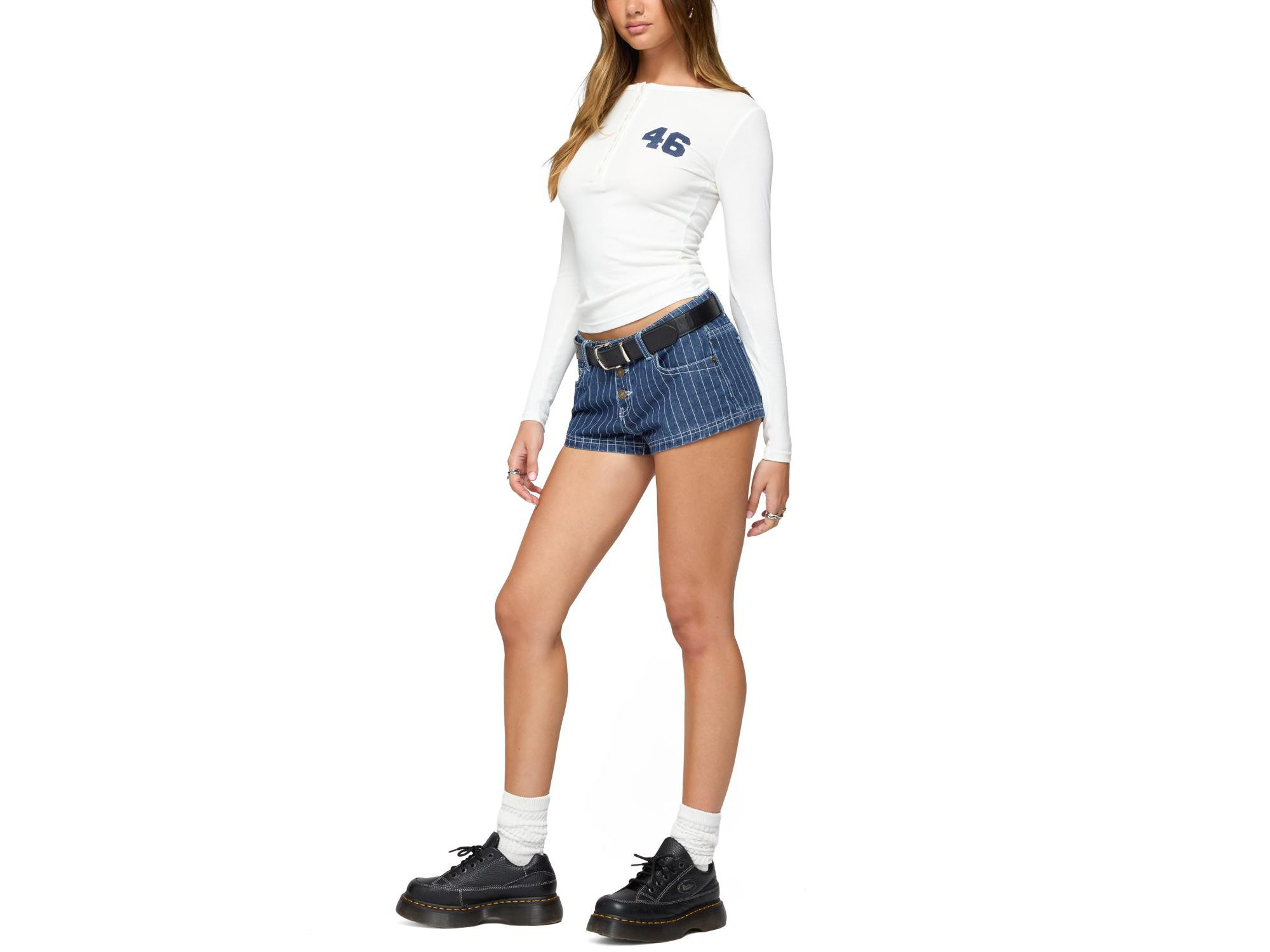 46 Ribbed Henley Top — Image 3