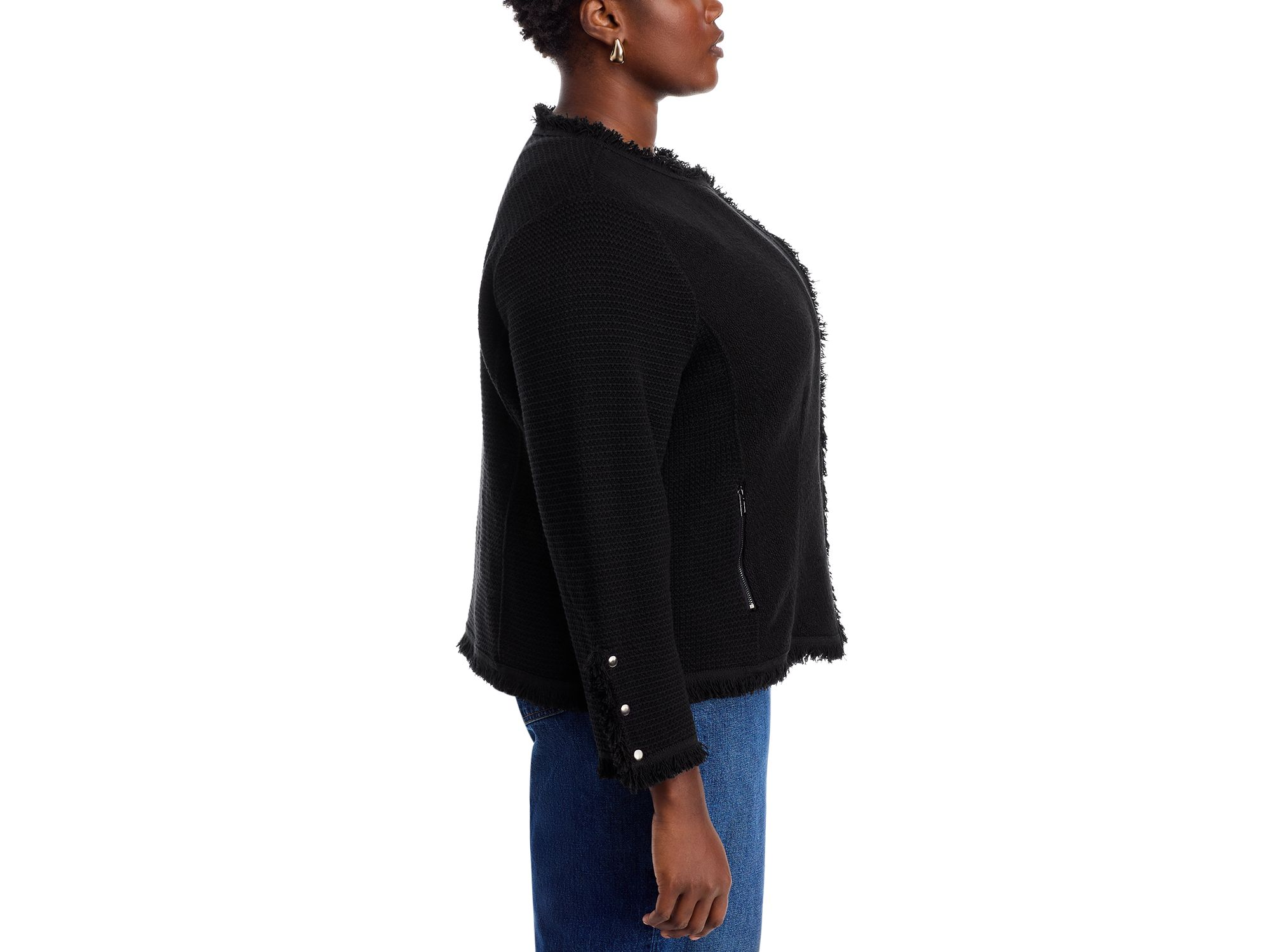 Fringe Mix Knit Jacket — Image 8