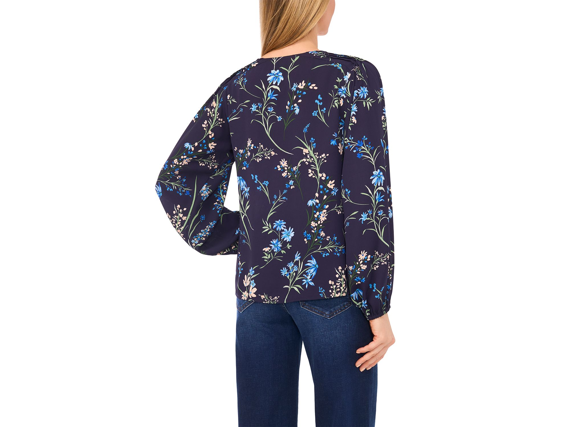 Pleated Shoulder Ring Trim Top — Image 3