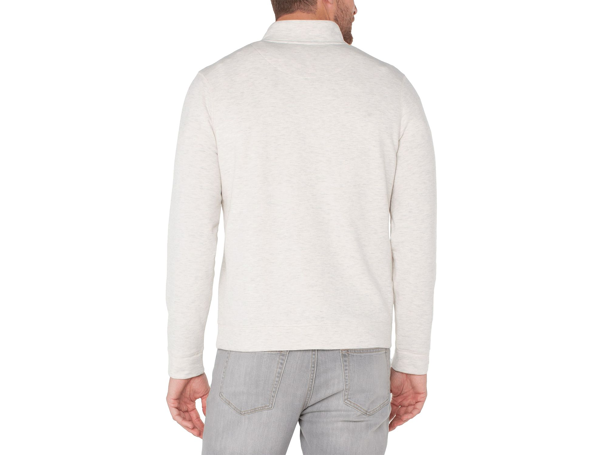 Mock Neck Button Placket Pullover Shirt — Image 3