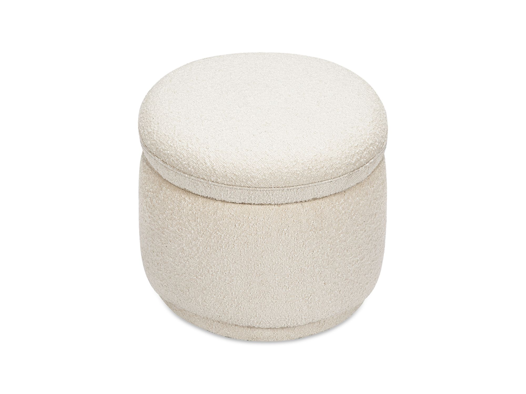 Enoki Bouclé Storage Ottoman — Image 7