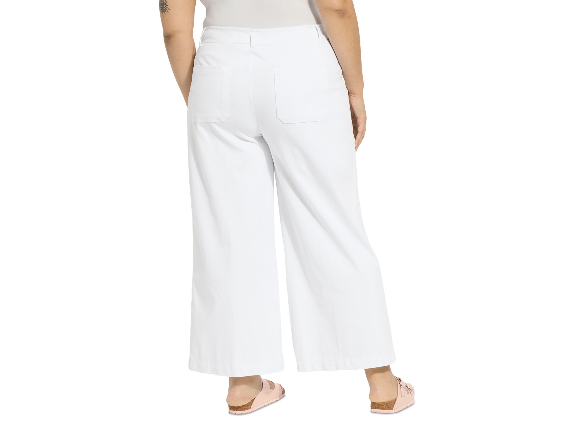 Mallory Sailor High Waisted Jeans in White — Image 4