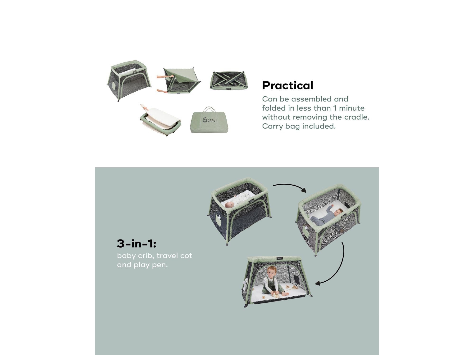 3 in 1 Travel Crib — Image 8