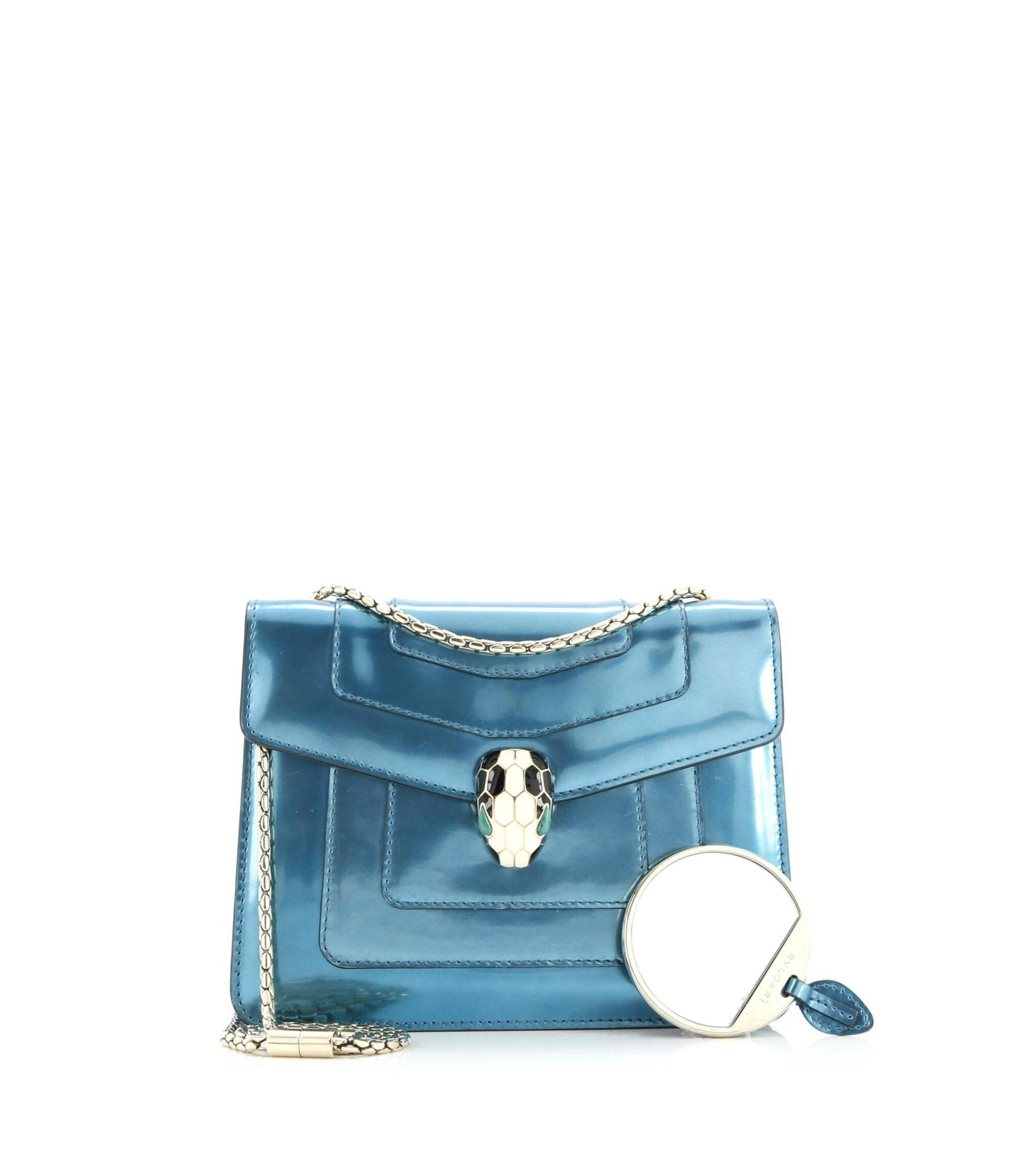 Small Serpenti Forever Square Shoulder Bag Metallic Leather — Image 5