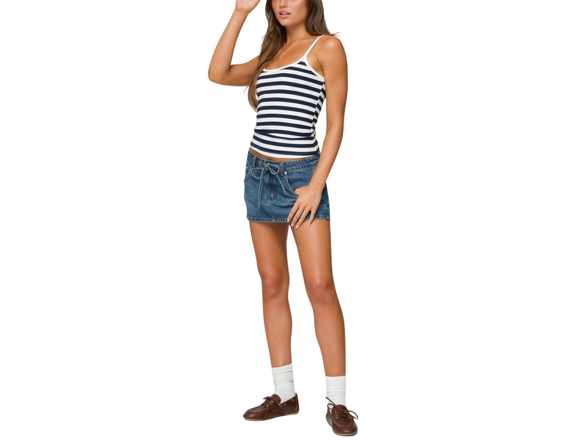 Bailee Striped Ribbed Tank Top — Image 3