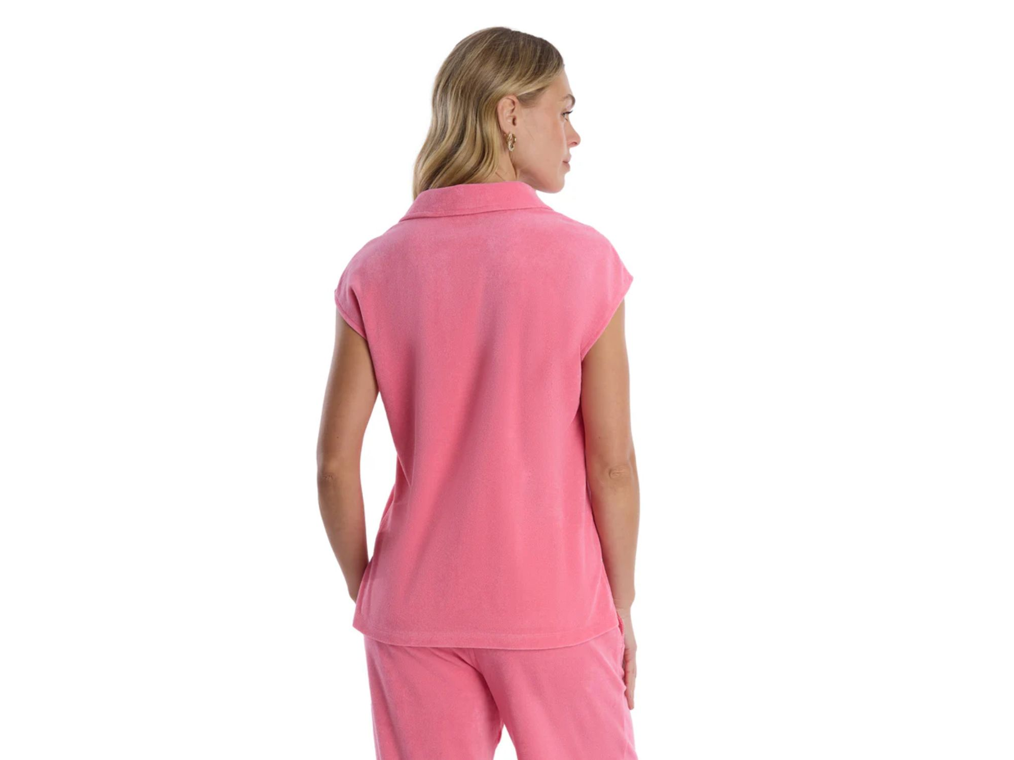 Crochet Trim Polo Top — Image 4