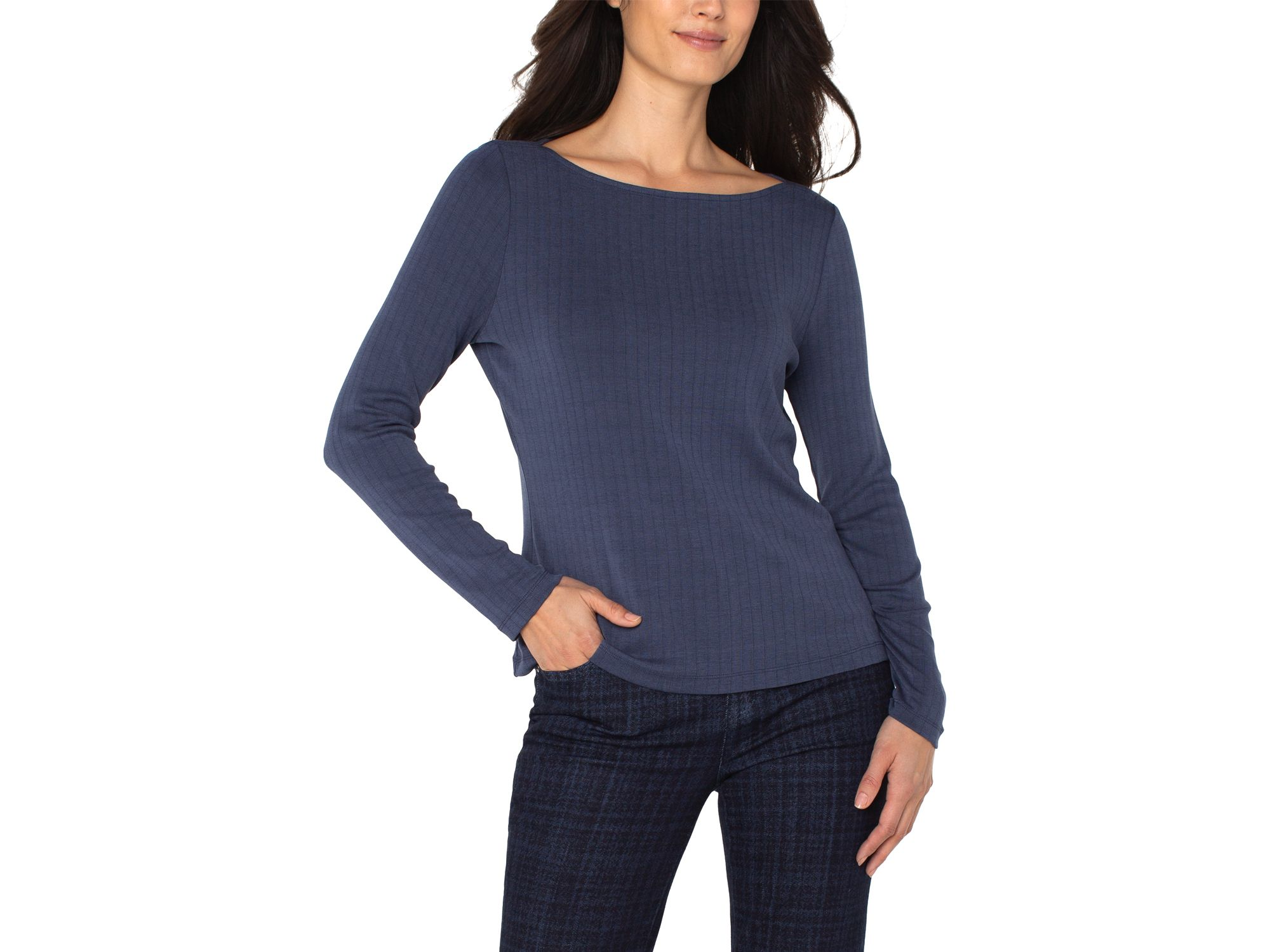 Boat Neck Long Sleeve Top — Image 3