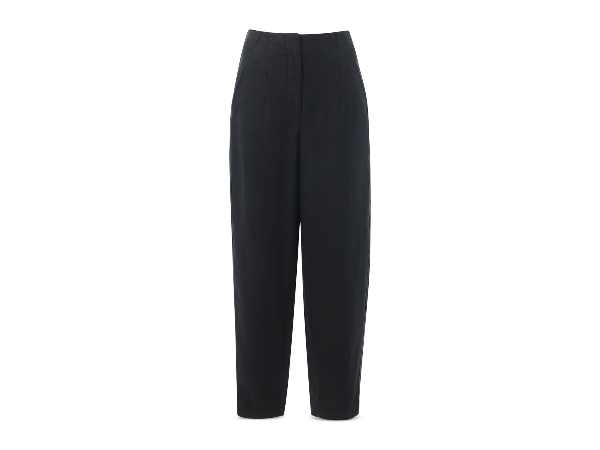 Linen Barrel Leg Trousers — Image 5