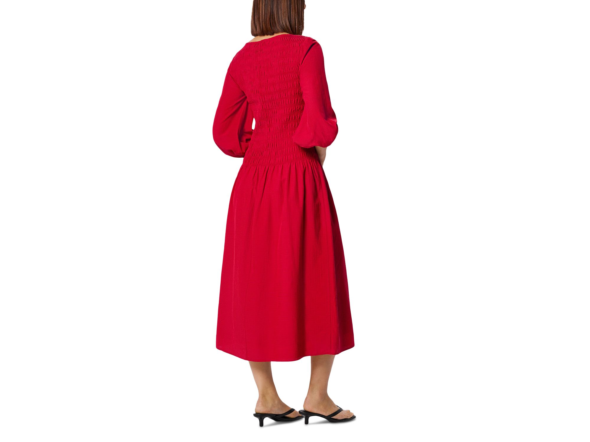 Smocked Bodice Midi Dress — Image 5