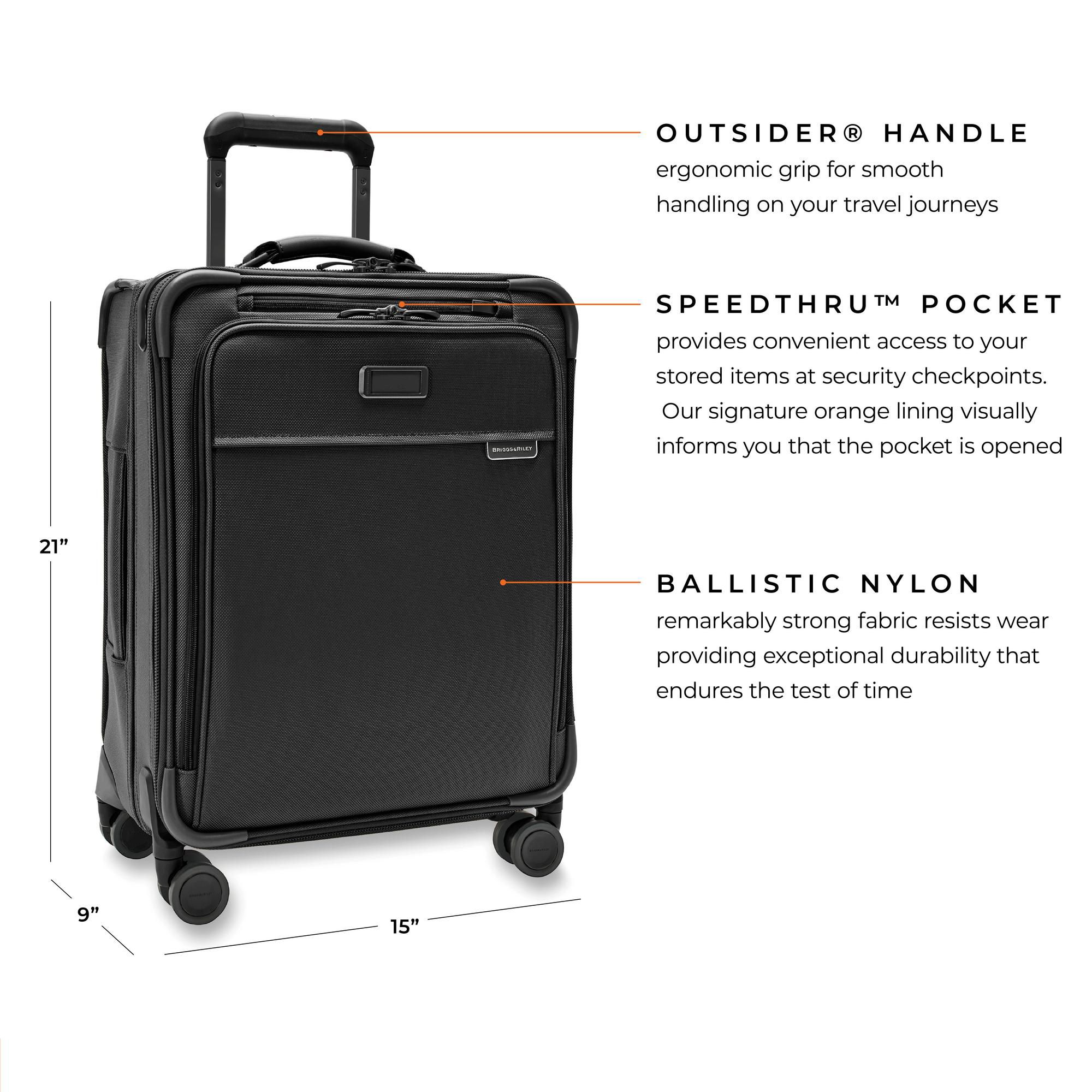 Baseline Global Carry On Spinner Suitcase — Image 5