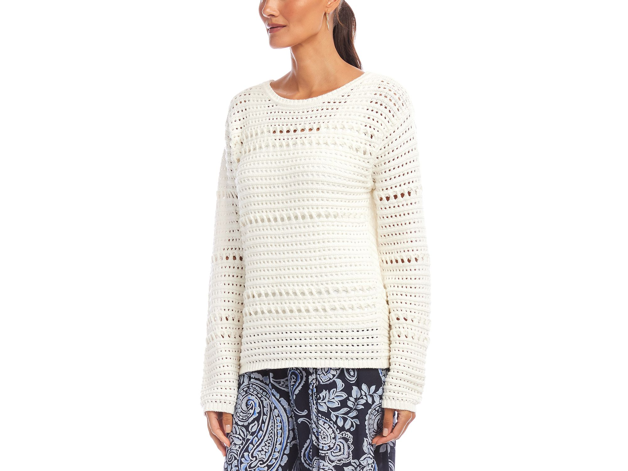 Boatneck Crochet Sweater — Image 6