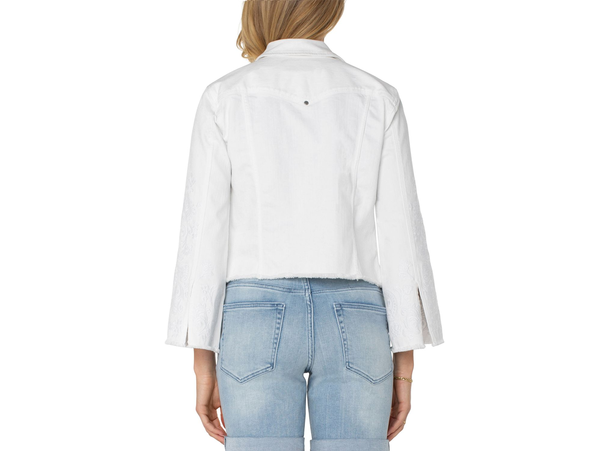 Frayed Denim Jacket — Image 3
