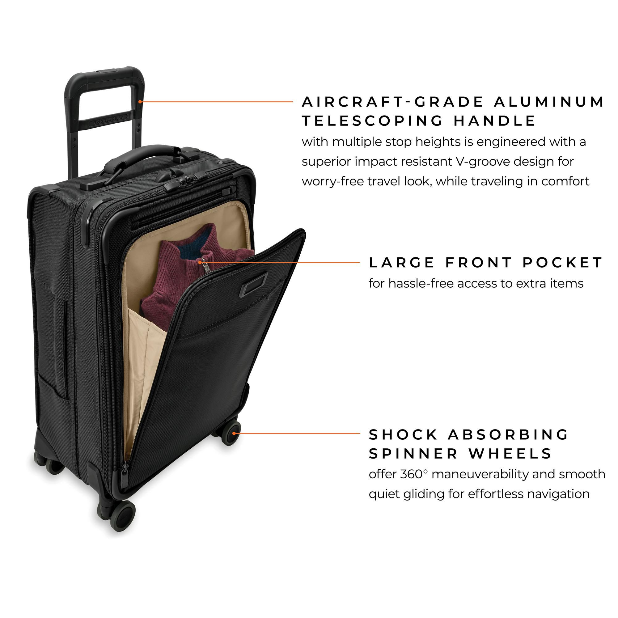 Baseline Essential Carry On Spinner Suitcase — Image 18