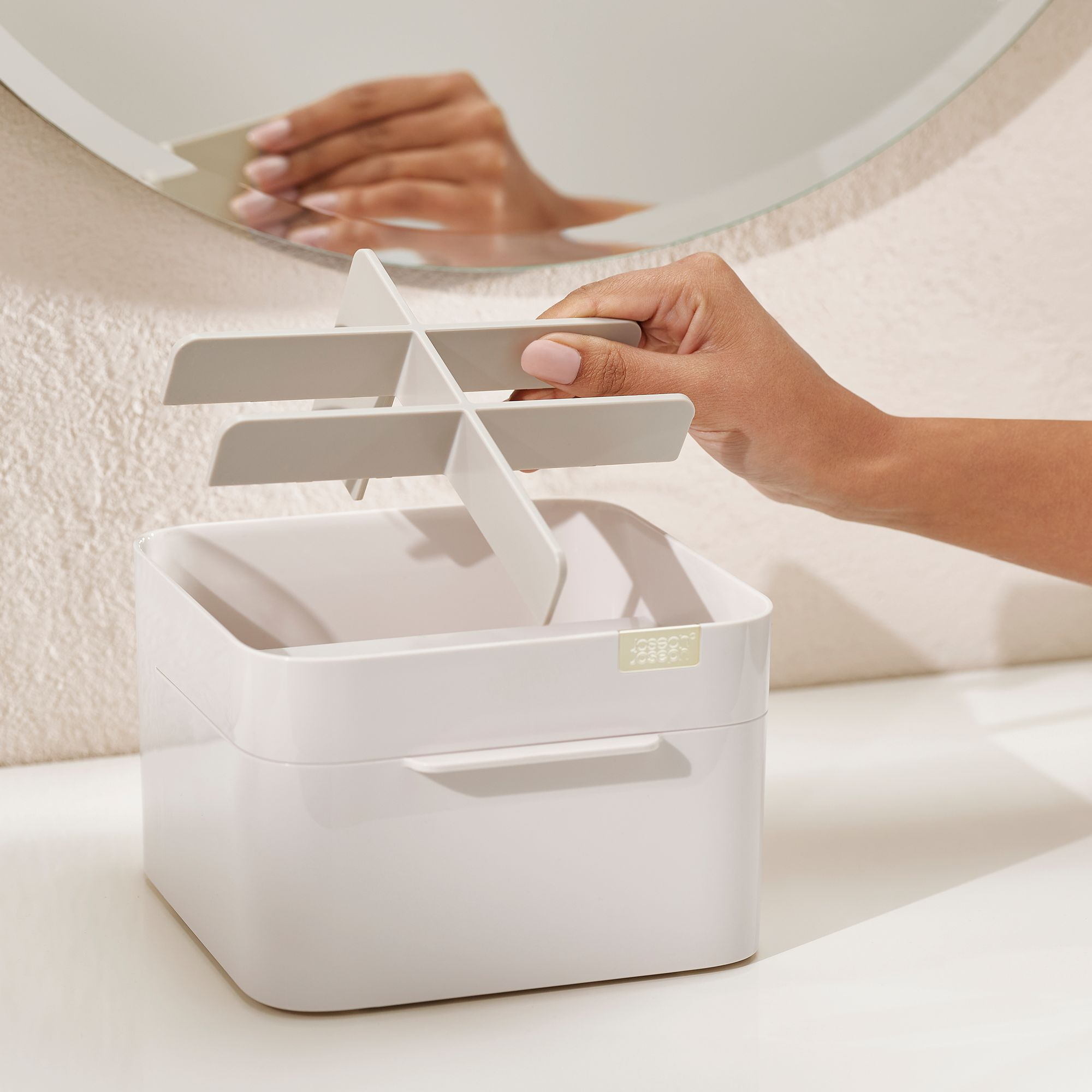 Viva Cosmetic Organizer with Drawer, Shell — Image 4