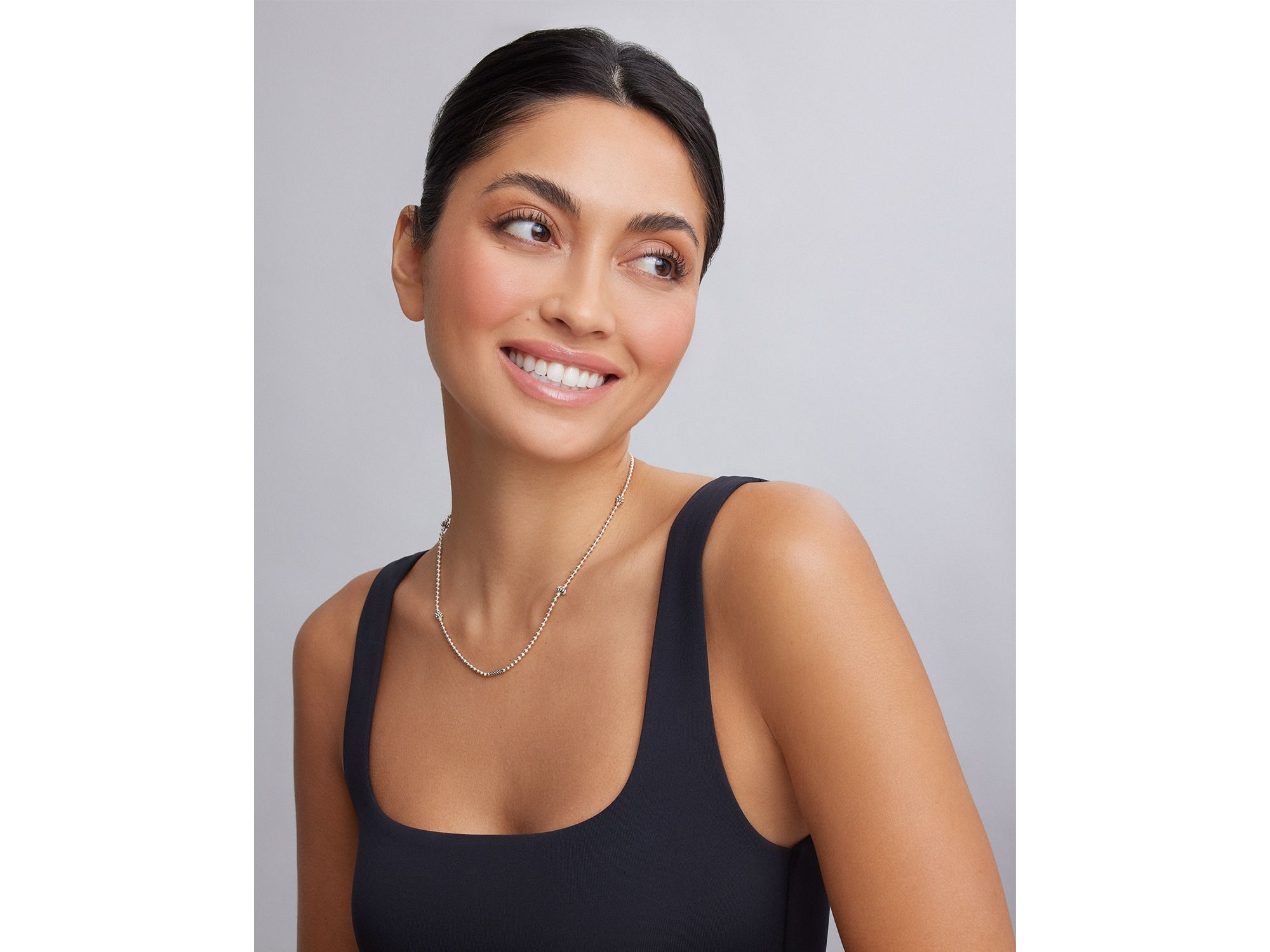 Sterling Caviar Icon Necklace, 16" — Image 3