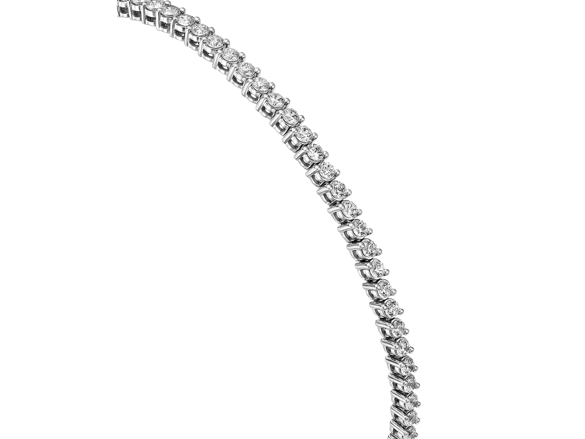 Certified Diamond Tennis Bracelet in 14K White Gold, 2.0 tcw — Image 3