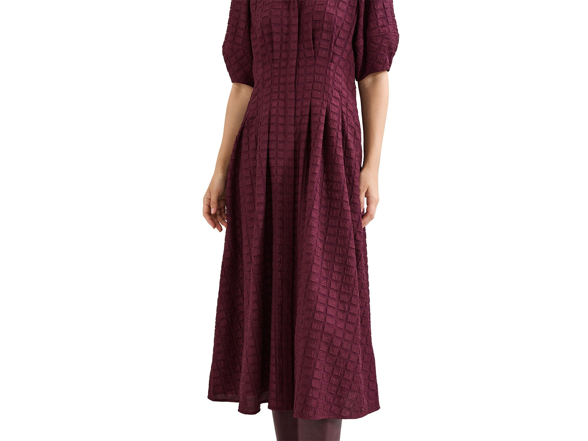 Yasmine Textured Midi Dress — Image 4